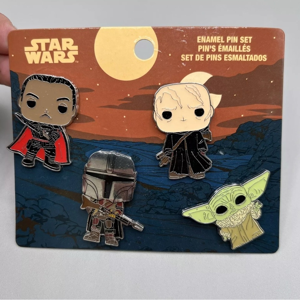 Star Wars Funko Disney+ The Mandalorian Enamel Pin Set Of 4